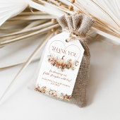 秋の愛のカボチャの野生の花のハート赤ちゃんシャワー ギフトタグ