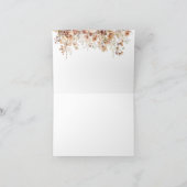 秋の愛のカボチャの野生の花のハート赤ちゃんシャワー サンキューカード (内部)