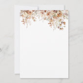 秋の愛のカボチャの野生の花のハート赤ちゃんシャワー サンキューカード (裏面)