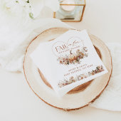 秋の愛のカボチャの野生の花のハート赤ちゃんシャワー スタンダードカクテルナプキン