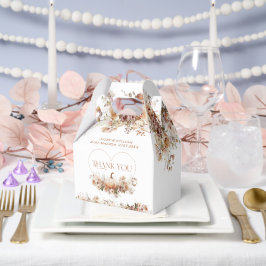 秋の愛のカボチャの野生の花のハート赤ちゃんシャワー フェイバーボックス