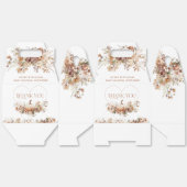 秋の愛のカボチャの野生の花のハート赤ちゃんシャワー フェイバーボックス (見開き)