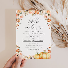 秋の愛のスクリプトの赤ちゃんシャワー招待 招待状