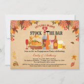 秋の愛のストックバーカップルのシャワー 招待状 (正面)