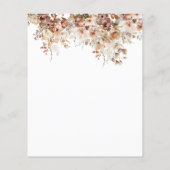 秋の愛のパンプキンワイルドフラワーブライダルシャワーウィッシュ (裏面)