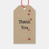 秋の愛のパーティーギフトラベルを振りかけたいかだ ギフトタグ (裏面)