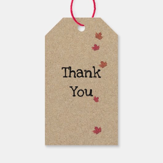 秋の愛のパーティーギフトラベルを振りかけたいかだ ギフトタグ (裏面)