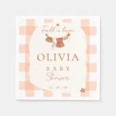 秋の愛のフローラ赤ちゃんシャワー スタンダードカクテルナプキン (正面)