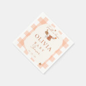 秋の愛のフローラ赤ちゃんシャワー スタンダードカクテルナプキン (角)