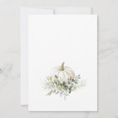 秋の愛のブライダルシャワー招待状、パンプキン 招待状 (裏面)