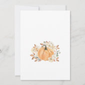 秋の愛のブライダルシャワー招待状、パンプキン 招待状 (裏面)