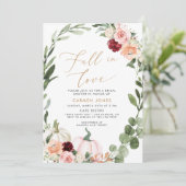 秋の愛のブライダルシャワー招待，フローラ 招待状 (スタンド正面)