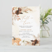 秋の愛のブライダルシャワー招待，フローラ 招待状 (スタンド正面)