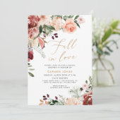 秋の愛のブライダルシャワー招待，フローラ 招待状 (スタンド正面)