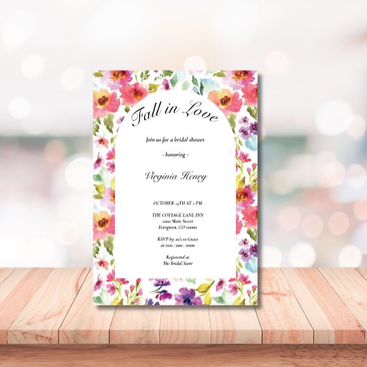 秋の愛のブライダルシャワー、白いカボチャの燃えたora 招待状