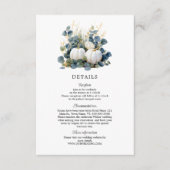 秋の愛のホワイトカボチャとユーカリ詳細 エンクロージャーカード (正面)