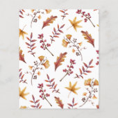 秋の愛のママまたはパパの赤ちゃんシャワーゲーム (裏面)