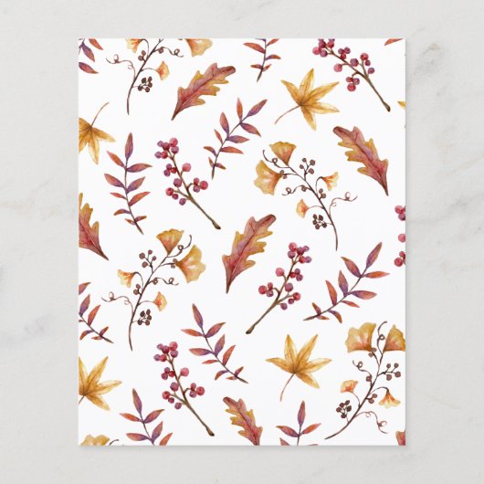 秋の愛のママまたはパパの赤ちゃんシャワーゲーム (裏面)