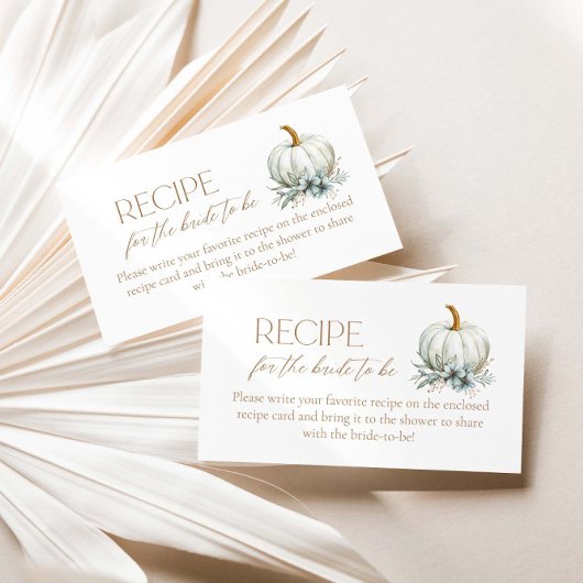 秋の愛のレシピは花嫁のために エンクロージャーカード