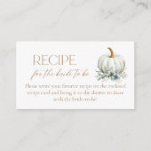 秋の愛のレシピは花嫁のために エンクロージャーカード (正面)