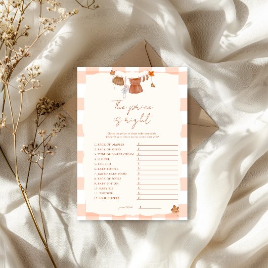 秋の愛の価格は右ベビーシャワーゲーム 招待状