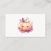 秋の愛の推測かぼちゃの赤ちゃんシャワーの数 エンクロージャーカード (裏面)