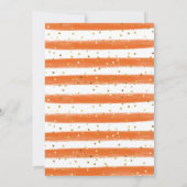 秋の愛の水の色ベビーシャワー 招待状 (裏面)