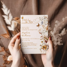 秋の愛の水色ワイルドフラワーベビーシャワー