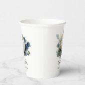 秋の愛の白いカボチャと緑 紙コップ (右)