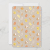 秋の愛の秋のリース車で赤ちゃんシャワー 招待状 (裏面)