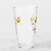 秋の愛の秋結婚の名前と日付 タンブラーグラス (左)