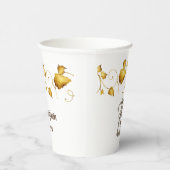 秋の愛の秋結婚の名前と日付 紙コップ (右)