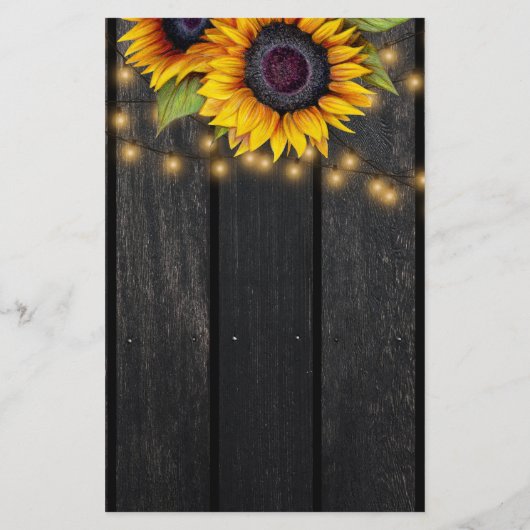 秋の愛の素朴な国ひまわり結婚の花 (裏面)