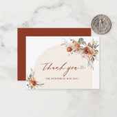 秋の愛の花の水の色ブライダルシャワー ノートカード (正面/裏面インサイチュ)