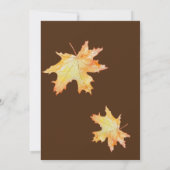 秋の愛の葉カボチャの赤ちゃんシャワーテンプレート 招待状 (裏面)