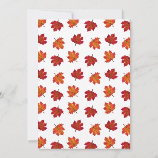 秋の愛の赤いカボチャのピックアップトラック赤ちゃんシャワー 招待状 (裏面)