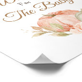 秋の愛の赤ちゃんシャワーの願いベビーのサイン ポスター (角)