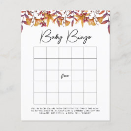 秋の愛の赤ちゃんシャワービンゴゲーム