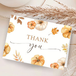 秋の愛の赤ちゃんシャワー秋の折り畳み感謝 サンキューカード