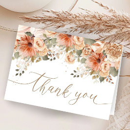 秋の愛の赤ちゃんシャワー秋の折り畳み感謝 サンキューカード