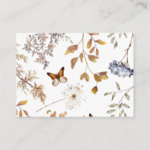 秋の愛の赤ちゃんシャワー、フローラおむつラッフル エンクロージャーカード (裏面)