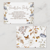 秋の愛の赤ちゃんシャワー、フローラブックベビー エンクロージャーカード (正面/裏面)