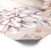 秋の愛の赤ちゃんシャワーbohoパステル歓迎サイン ポスター (角)