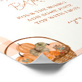 秋の愛の赤ちゃんシャワーmom-osaバーサイン ポスター (角)