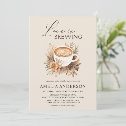 秋の愛はブルーイングぼほ秋ブライダルシャワー 招待状 (スタンド正面)