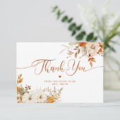 秋の愛エレガントブライダル感謝していユー カード (スタンド正面)