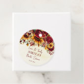 秋の愛ブルゴーニュバラひまわり感謝していあなた フェイバータグ (インサイチュ)