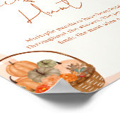 秋の愛ベビーシャワーおしゃぶり狩りサイン ポスター (角)