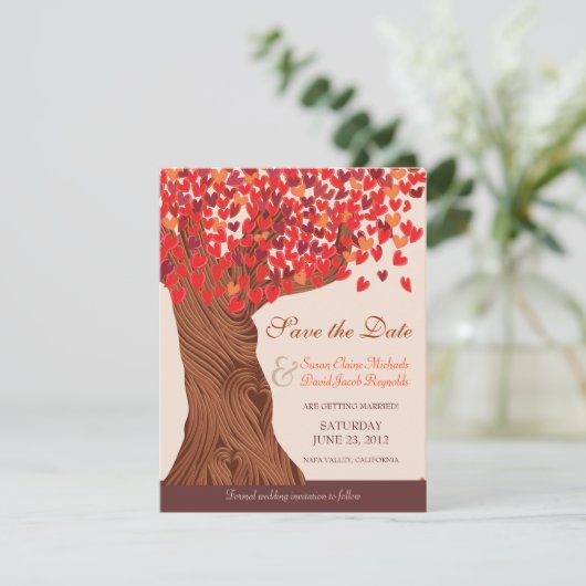 秋の愛ロマンチックオークツリー・セーブ・ザ・デート セーブザデート (スタンド正面)