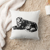 秋の愛犬のシルエット枕 クッション (ブランケット)
